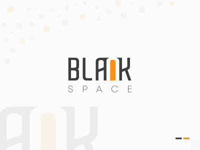 Blank Space - Modern Wordmark/Negative space logo.