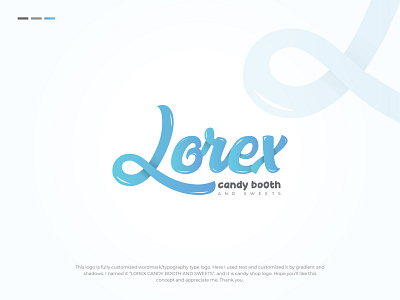 Lorex Candy Booth and Sweets - Wordmark/typography logo