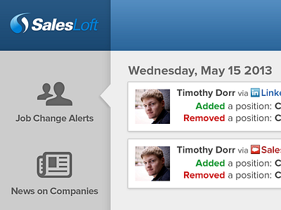 SalesLoft v2 feed icons linkedin news noun project salesforce salesloft stream
