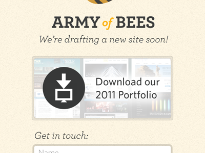 Drafting armyofbees button contact download noise pattern pictos portfolio yellow