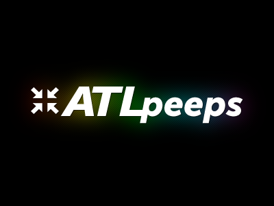 ATLpeeps atlpeeps font logo museo rainbow