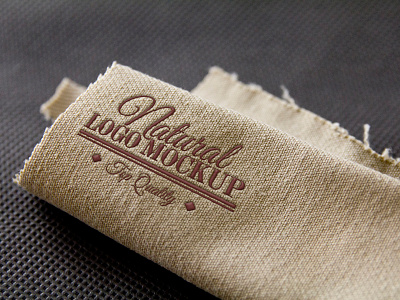 Photorealistic Natural Logo Mock-Up (set 2) creased embossed embroidered fabric logo logo mock up logo mock ups logo mockup logo mockups mock up mock ups mockup