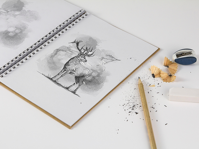 Download Sketchbook Mock-up & Sketch Actions by Krzysztof Bobrowicz on Dribbble