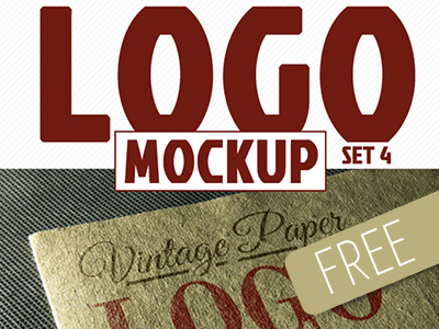 FREEBIE #3 / Photorealistic Logo Mock-ups (Vintage Paper) download free logo mockups logo mock ups download logo mock ups psd logo mockups natural logo mock up psd psd download