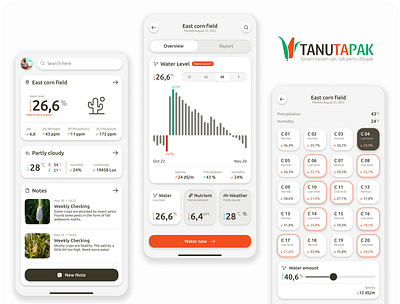 Tanutapak - Farm field management app branding design graphic design illustration logo mobile app product ui ux vector