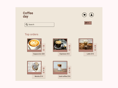 Coffee site brown capuccino coffee coffee day coolors design drop shadow expresso figma productlandingpage roboto sand ui userinterface webdesign