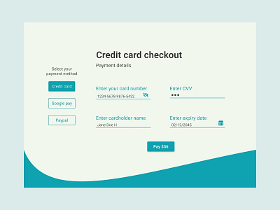 Credit card checkout 002 account atm billing blue card creditcard dailyui debit card debitcard design figma money payment transaction ui userinterface