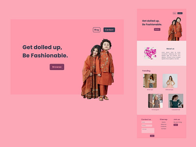 E-commerce site 012 clothing dailyui design e commerce fashion figma monochromatic pink poppins ui userinterface