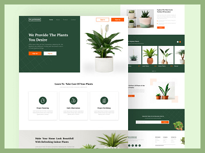 PLANTOUSE-LANDING PAGE agency animation app appdeveloper branding design designinspiration graphic design homepage illustration learndesign logo online plants ui uiux userexperience userinterface userinterfacedesign webdesigner website design