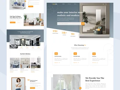 INTERIO - LANDING PAGE agency animation app appdesign branding design designtips graphic design homepage hotels illustration interface interior design logo real estate uidesign uidesigner uitrends userexperience webdesigner