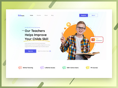 Edu tech - Hero section appdesign appdeveloper career designinspiration education graphicdesignerlife interfacedesign learndesign onlineclasses schools teaching userexperience userinterface userinterfacedesign uxdesign uxdesigner uxdesigner uxdesign uxui webdesign webdesigner