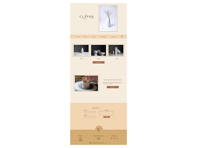 Passion project: Clayra branding design website design