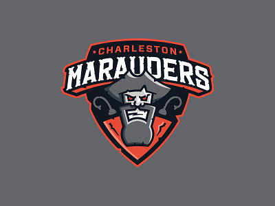 Charleston Marauders charleston crossfit fitness identity kettle bell logo pirate sports