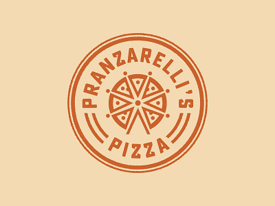 Pranzarelli's Pizza ferris wheel identity logo pizza restaurant