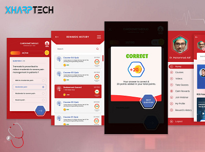 Medical Quiz Game App design figma graphic design mobile app mobile app design ui ux