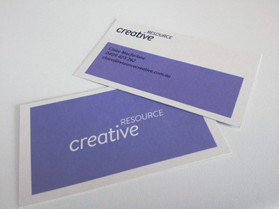 the other side business cards logo print purple
