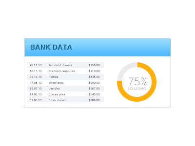 Automate Bank Data bank bank data illustration loading statement vector