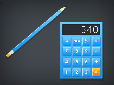 Pencil & Calculator calculator illustration pencil tax