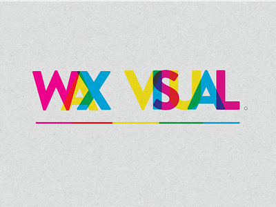Wax Visual Logo exploration branding cmyk overlay print swiss