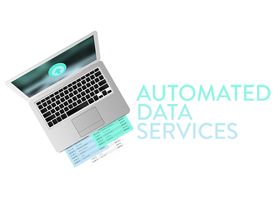 Automated Data Service bank statements data gradient keyboard lap top