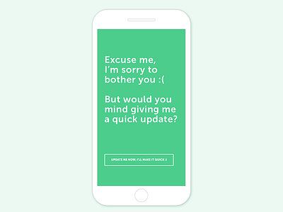 Excuse Me app talk update update screen