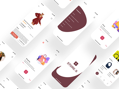 Store-X Mobile App UI Design branding design illustration ui ux