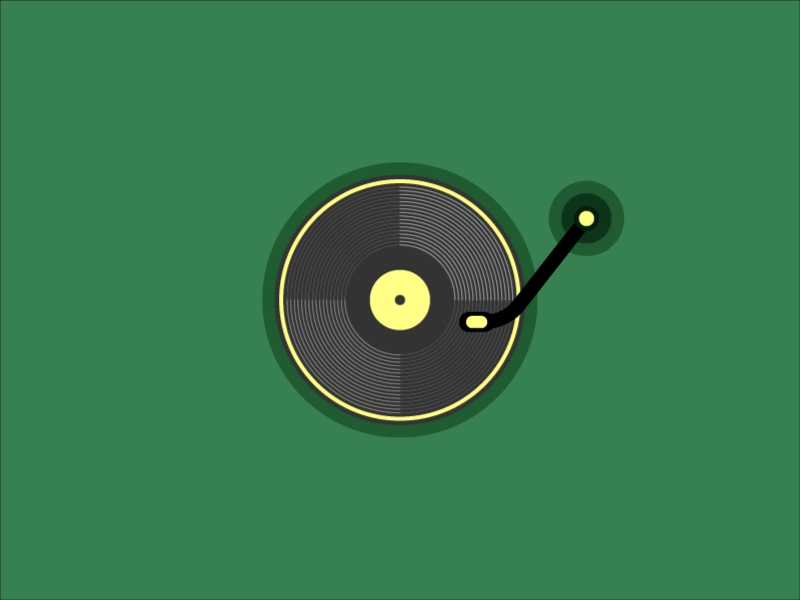 On Repeat animation icons illustration music record record player vinyl