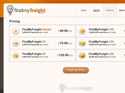 Pricing Page apps courier logistics orange pricing table ui web webdesign