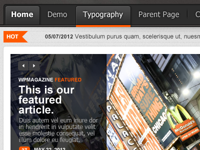 WP Magazine Theme Detail