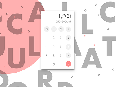[DailyUI] Day 4 Calculator calculator interaction design minimal ui white
