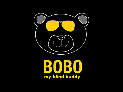 BOBO bear blind buddy bobo line art mascot ngo one day designs vectors