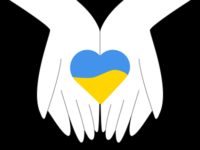 Blue-yellow heart art artist cxdojo design draw drawing figma hand heart illustration piece slavaukraine stay with ukraine stop war ukraine