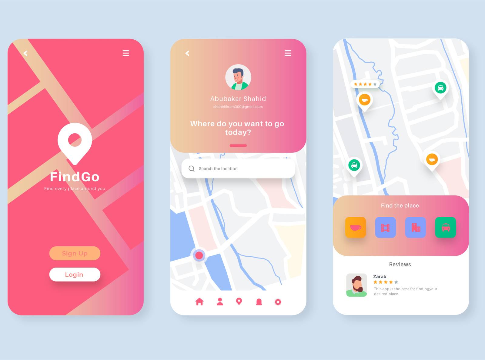 Navigation App UI Design by Abubakar Shahid on Dribbble