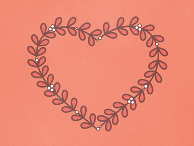 Heart Wreath february illustration love valentine vector