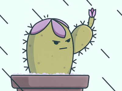 Mr. Cactus apri april showers cactus illustration succulent vector