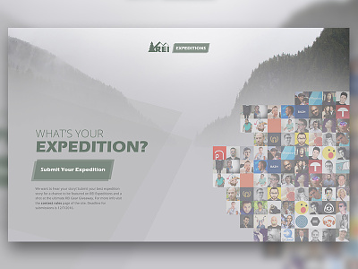 REI Expeditions Campaign Site marketing site ui design visual design web design