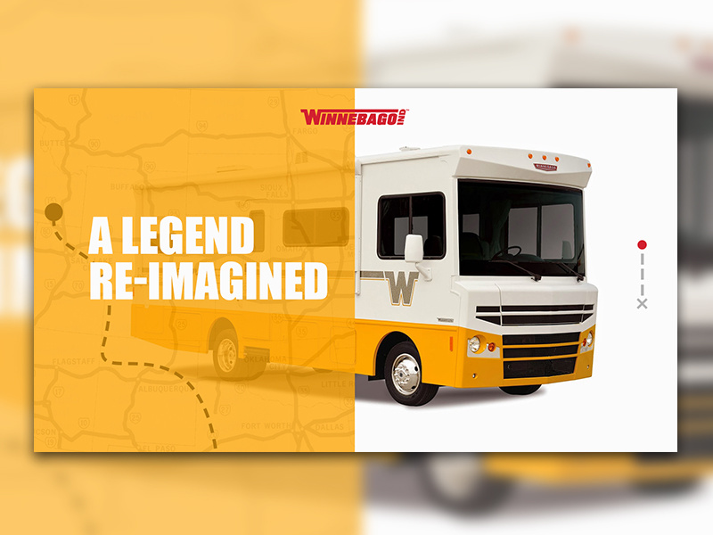 Winnebago recreation yellow ui design web design daily ui