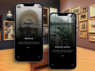 British Museum App UI Onboarding Screen app britishmuseum design museum ui ux