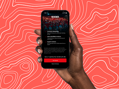 Reviewer Paywall app cinema design streaming service ui ux