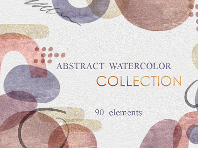 Abstract Watercolor collection abstraction backgrounds boho branding composition design frame graphic design illustration logo shapes spots typography watercolor