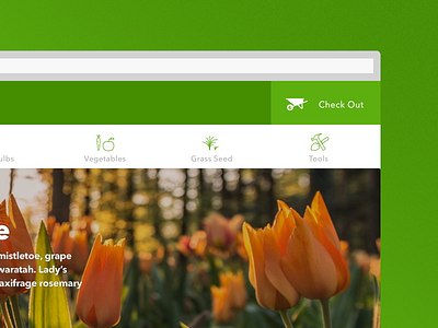 Wildflower eCommerce Landing ecommerce flowers green home icons landing lines