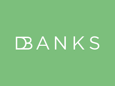 dbanks logo gotham green logo logotype typography