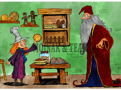 Cookie Witch book illustration cartoon character design childrens book comic illustration design digital illustration drawing fantasy character fantasy illustration funny characters illustration