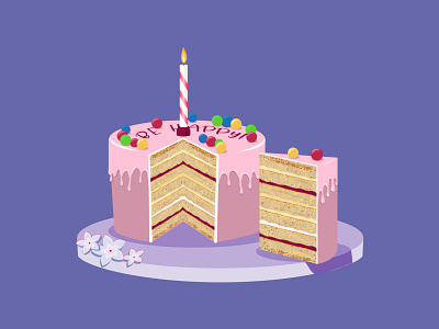 Торт для любого праздника app design graphic design illustration logo vector