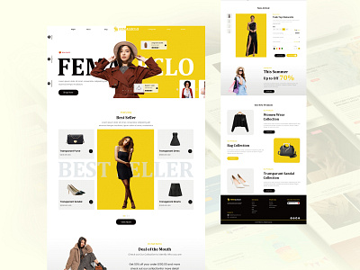Femaleclo | Ecommerce Store branding design ecommerce store illustration typography ui design website ui