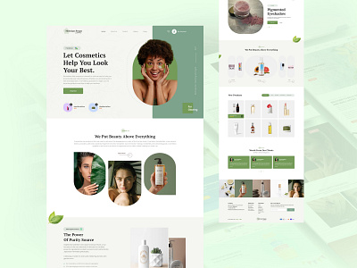 Monique Cosmetic | Cosmetic E-commerce Store branding cosmetic website design illustration logo typography ui ui design ui website website design website ui