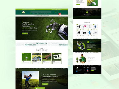 Eggroll | Golf Product E-commerce website branding design e commerce website typography ui ui design website design website ui
