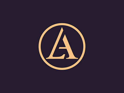 Modern and minimalistic LA letter logo