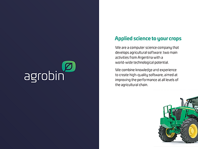 Agrobin agricultural agro computer science country countryside crop logo seed tractor