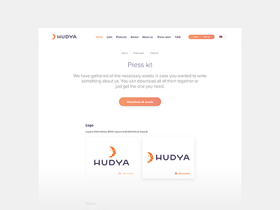 Hudya Press Kit detail logo package media kit norway press kit